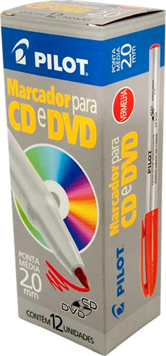 Marcador Cd/Dvd Pilot 2.0 Vermelho