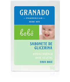 Sabonete Infantil Granado Glicerina Bebe Erva Doce 90g