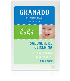 Sabonete Infantil Granado Glicerina Bebe Erva Doce 90g