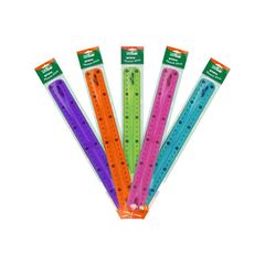 Regua Leoleo Plastico Flex 30cm Cores Sortidas