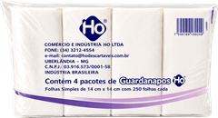 Guardanapo Ho Branco 14x14cm 4x250un