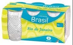 Jogo Copo Vidro Wheaton Multiuso Rio Janeiro 330ml