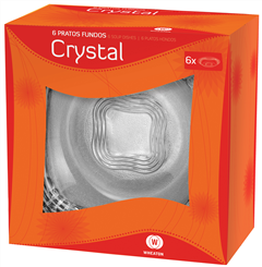 Jogo Prato De Vidro Fundo Wheaton Crystal 6pcs