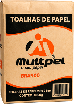 Papel Toalha Multipel Branco 20x21 800fls