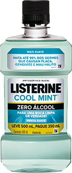 Enxaguante Bucal Listerine Cool Mint Zero Lv500ml Pg350ml