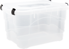 Caixa Organizadora Plastico Jaguar Com Tampa 45l