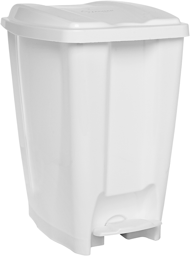 Lixeira Plastica Jaguar Com Pedal Branca 40l