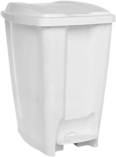 Lixeira Plastica Jaguar Com Pedal Branca 40l