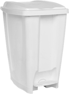 Lixeira Plastica Jaguar Com Pedal Branca 40l