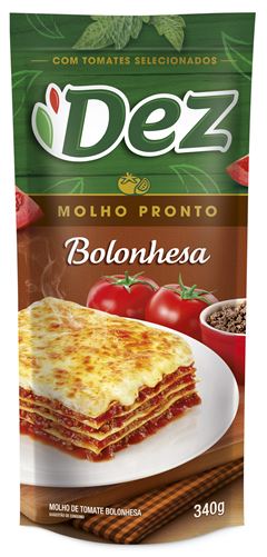 Molho De Tomate Dez Bolonhesa Sachet 300g