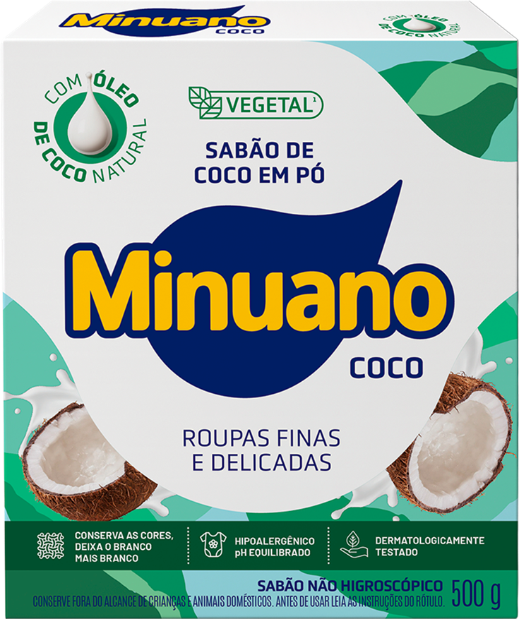 Sabao Em Po Minuano Coco Caixa 500g