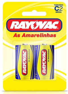 Pilha Rayovac Amarela C Media 10198 Sm 2un