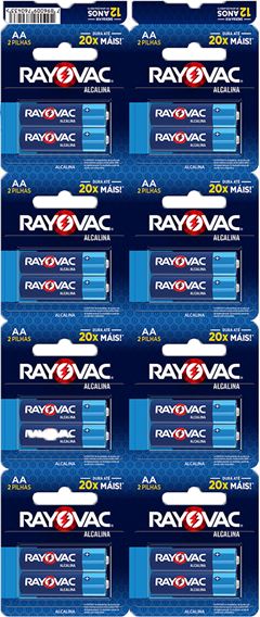 Pilha Rayovac Alcalina Aa Pequena 20859 Sm 2un