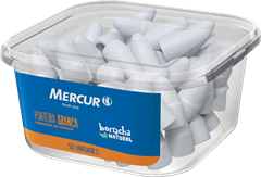 Borracha Mercur Ponteira Branca Pote