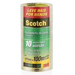 Fita Adesiva Empacotamento 3m Scoth Transparente 45x100m