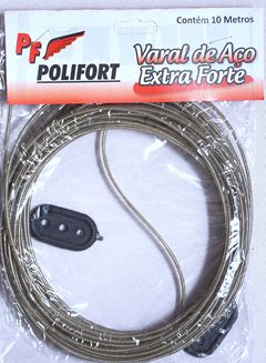 Corda Varal Polifort Aco Encapado Ex 10m