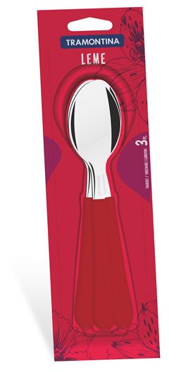 Colher Inox Tramontina Leme Cabo Vermelho 3pcs