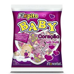 Pirulito Florestal Flopito Baby Coracao Tutti Frutti 400g