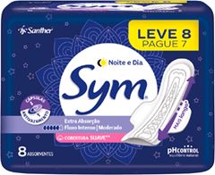 Absorvente Sym Suave Noite E Dia Com Abas Lv8 Pg7