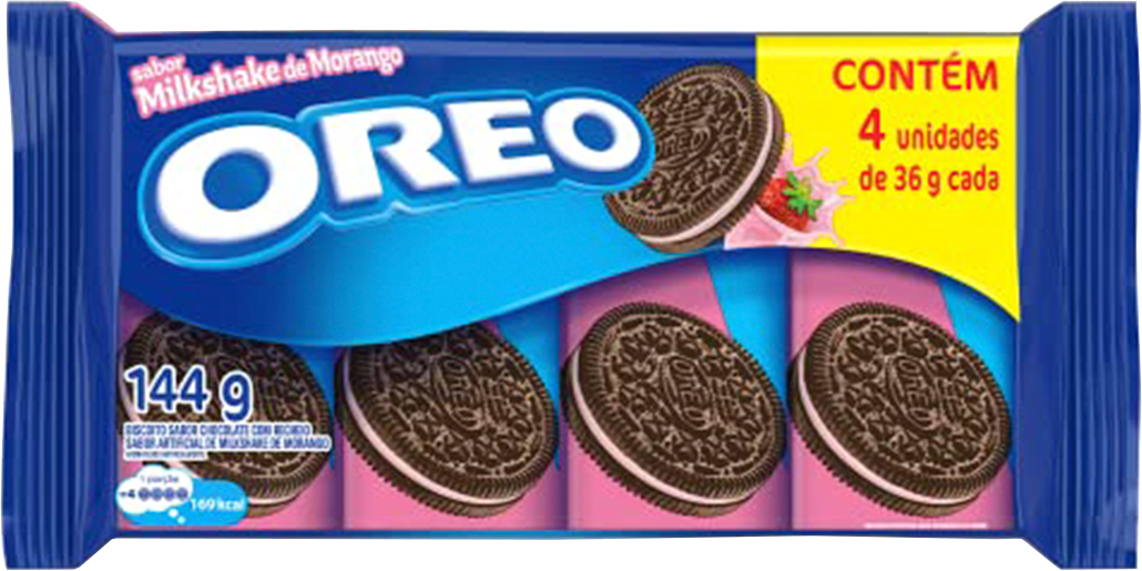Biscoito Oreo Recheado Milkshake Morango 36g