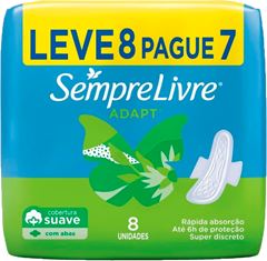 Absorvente Sempre Livre Adapt Suave Com Abas Lv8 Pg7
