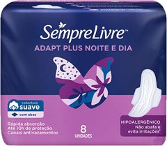 Absorvente Sempre Livre Noturno Suave Com Abas 8un