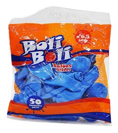 Balao Boli Boli 6,5 Liso Azul 50un