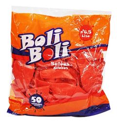 Balao Boli Boli 6,5 Liso Laranja 50un