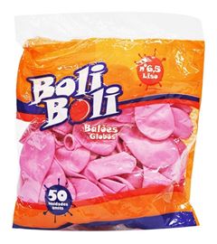 Balao Boli Boli 6,5 Liso Rosa 50un