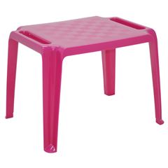 Mesa Plastica Tramontina Donachica Infantil Quadrada Rosa