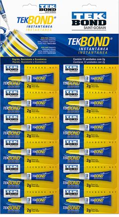 Cola Tekbond Super Cola Cartela 2g 12un