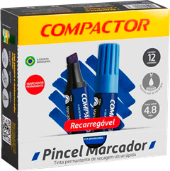 Marcador Permanente Compactor Azul