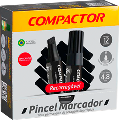 Marcador Permanente Compactor Preto