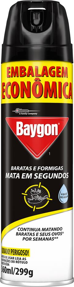 Inseticida Baygon Aerossol Mata Barata/Formiga 360ml
