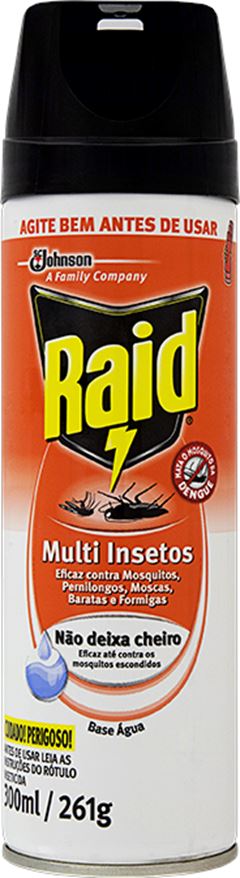 Inseticida Raid Aerossol Multi Insetos Base Agua 285ml