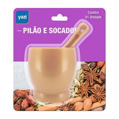 Pilao E Socador Yazi Plastico Branco Sm