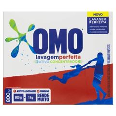 Sabao Em Po Omo Lavagem Perfeita Caixa 800g