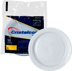 Prato Descartavel Cristalcopo Raso Branco 100x10 15cm