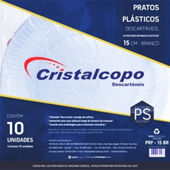 Prato Descartavel Cristalcopo Fundo Branco 100x10 15cm