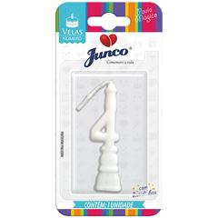Vela Aniversario Junco N4 Branca Sm