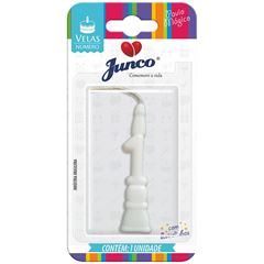 Vela Aniversario Junco N1 Branca Sm