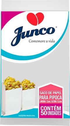 Saco Papel Junco Para Pipoca N3 Sm 50un