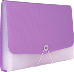 Pasta Sanfonada Polibras 12 Divisas A4 Lilas Pastel