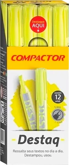 Marca Texto Compactor Amarelo