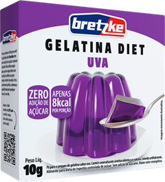 Gelatina Bretzke Diet Uva 10g