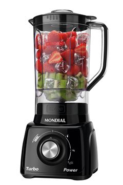 Liquidificador Mondial 3 Velocidades Com F Preto 550w 220v