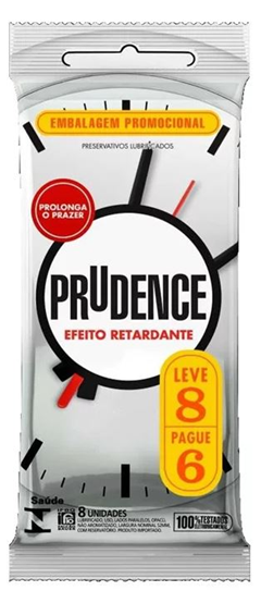 Preservativo Prudence Lubrificado Efeito Retardante Lv8 Pg6