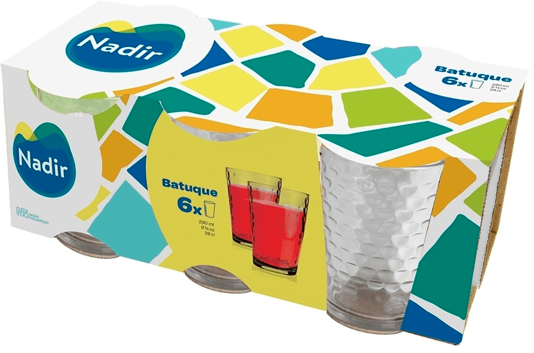 Jogo Copo De Vidro Nadir Batuque 265ml