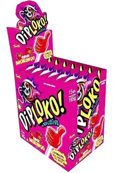 Pirulito Dip Loko Explosive Morango 11g