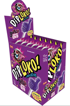 Pirulito Dip Loko Explosive Uva 11g